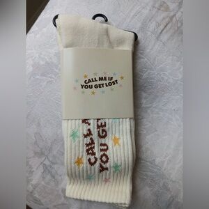 Tyler The Creator "Call Me If You Get Lost" Merch Socks in Cream Size OS NWT